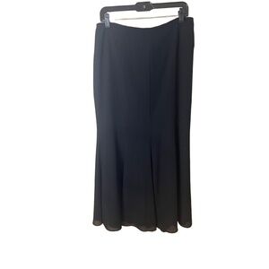 Joseph Ribkoff Black Long Flowy Pleated Ankle Length Skirt Fit And Flare 12